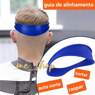 Faixa Guia de Silicone Azul para Cortar o Próprio Cabelo em Casa – Auto Corte Fácil em Oferta na Shopee