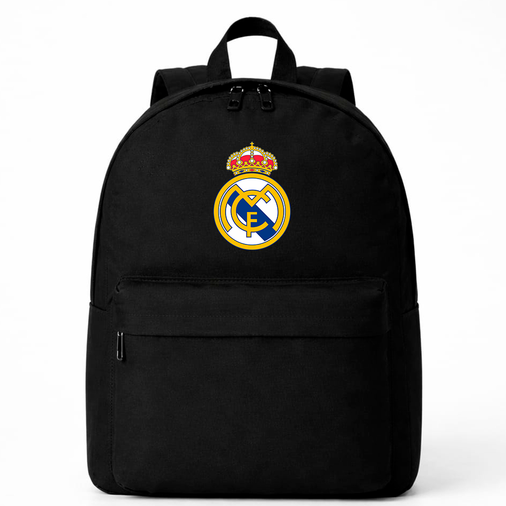 Mochila Escolar Esportiva Halla Madrid Real Time Futebol universitaria Trabalho Adulto Infantil Kids Moderna Reforçada