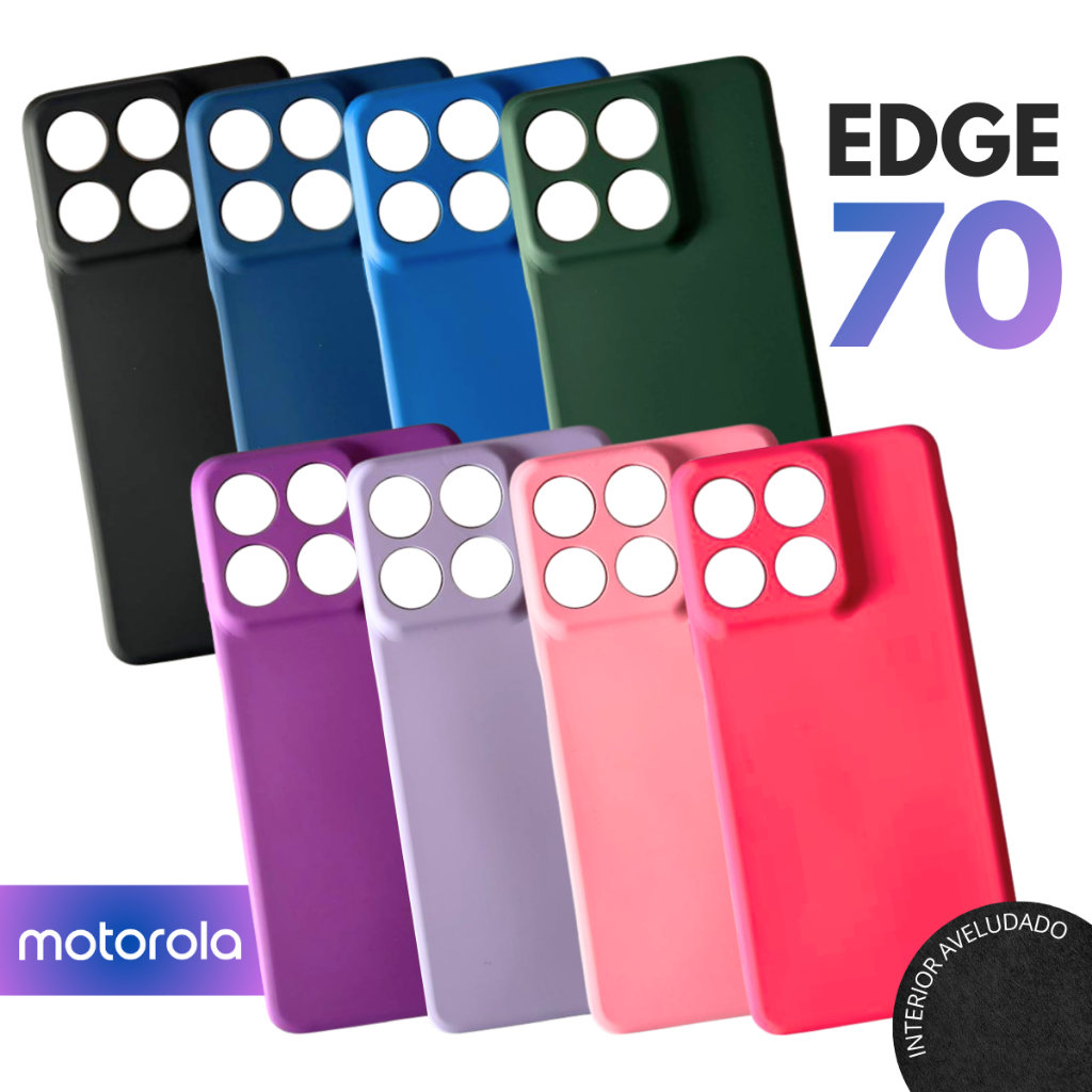 Capa Para Edge 70 Aveludada - Capinha Protetora P/ Motorola em Oferta na Shopee