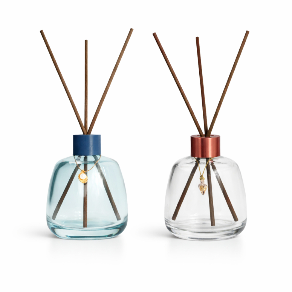 Kit Oceano Difusor de Ambiente Vidro 220ml 3 Varetas Aromatizador Elegante para Casa e Escritório