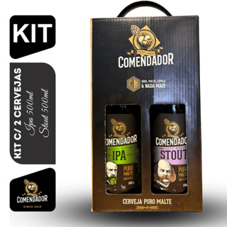 Kit Cerveja Comendador IPA e Stout 600ml em Oferta na Shopee