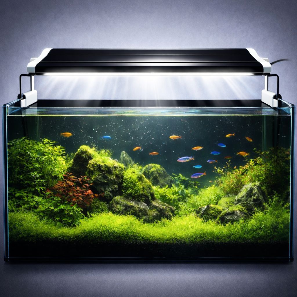 Luminária De Led Aquatank Realça a Cor Do Peixe Ideal P/ Aquários de Água Doce 30cm a 105cm em Oferta na Shopee