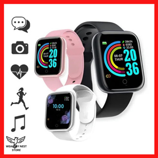 Relógio Digital Smartwatch Inteligente D20 PRO Y68 Com Marcação De Batimentos Cardíacos Resistente À Água em Oferta na Shopee