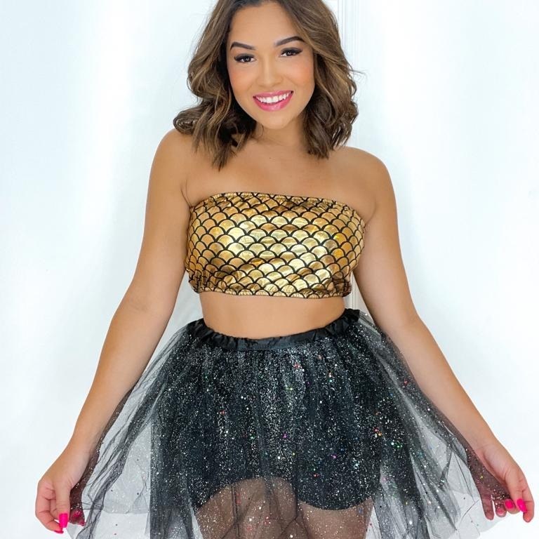 Top Cropped Sereia Metalizado Faixa Com Bojo Feminina Tendência Carnaval Festa🎉 *Envio Imediato* em Oferta na Shopee