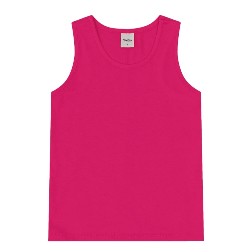 Kit 3 Blusas Regata Infantil Feminina  Cores Sortidas Rovi Kids Tam 4
