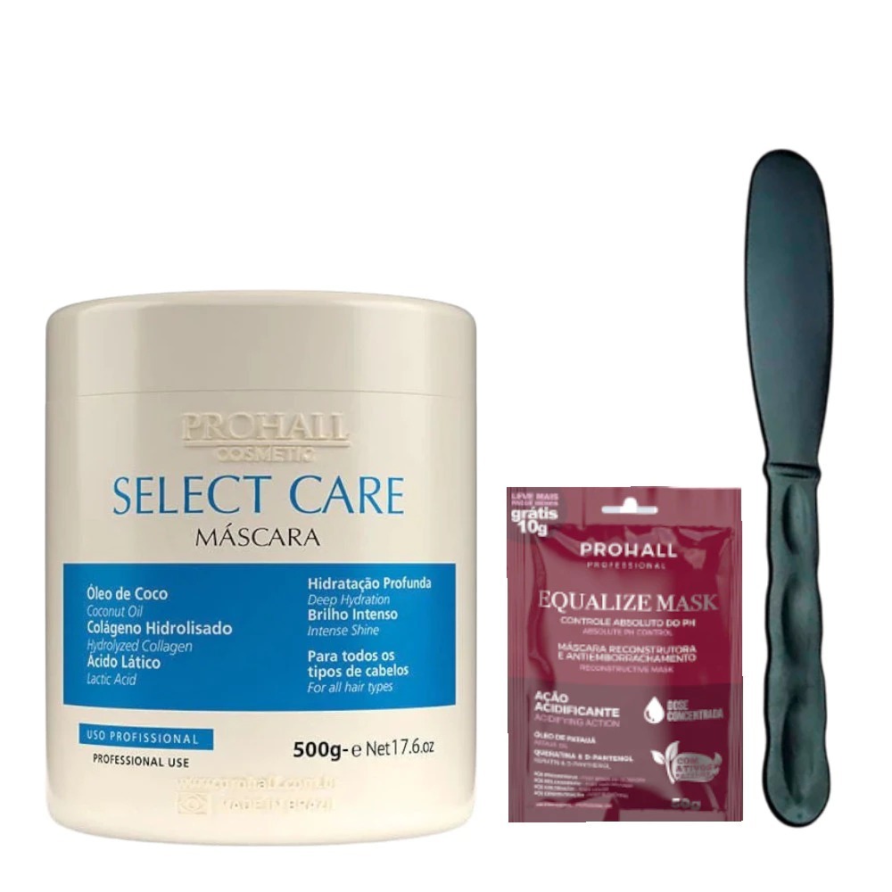 Máscara Hidratante Pós Química Select Care Hidratação intensa e prolongada Prohall 500g