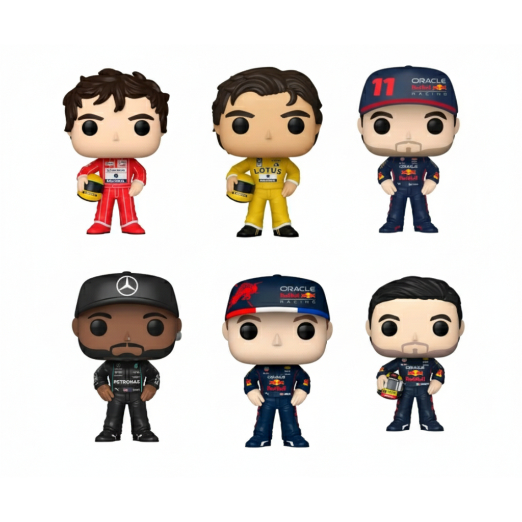 Bonecos Colecionáveis Pilotos F1 - Ayrton Senna,Lewis Hamilton,Max Verstappen,Sergio Perez.