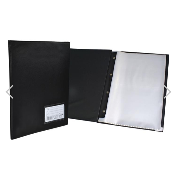 PASTA CATÁLOGO PRETA COM 10 OU 50 ENVELOPES TRANSPARENTE. - FAVOR LER A DESCRIÇÃO.