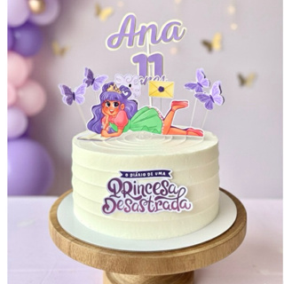 Topo de Bolo Diário de uma Princesa Desastrada em Oferta na Shopee