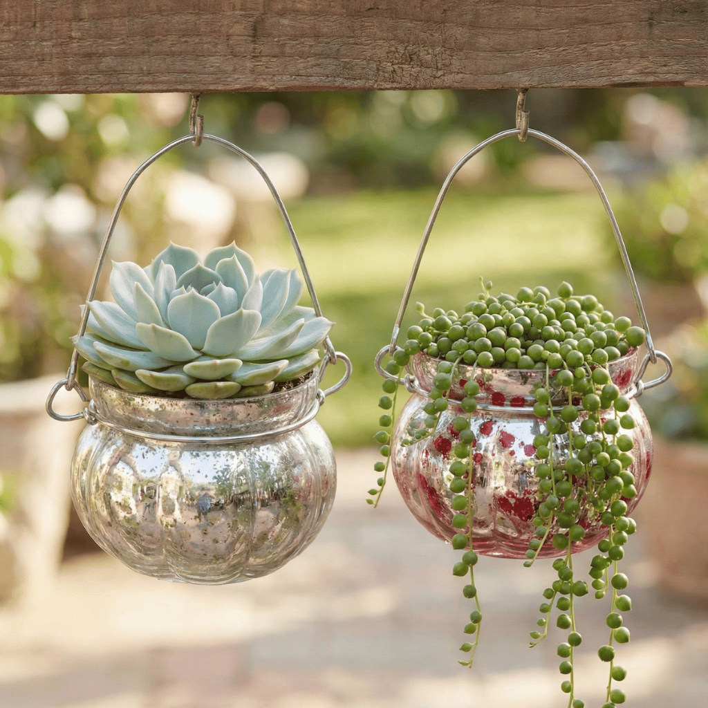Vaso Cachepot de Vidro para Suculentas Mini Plantas e Velas Luxo Vários Modelos Decoração