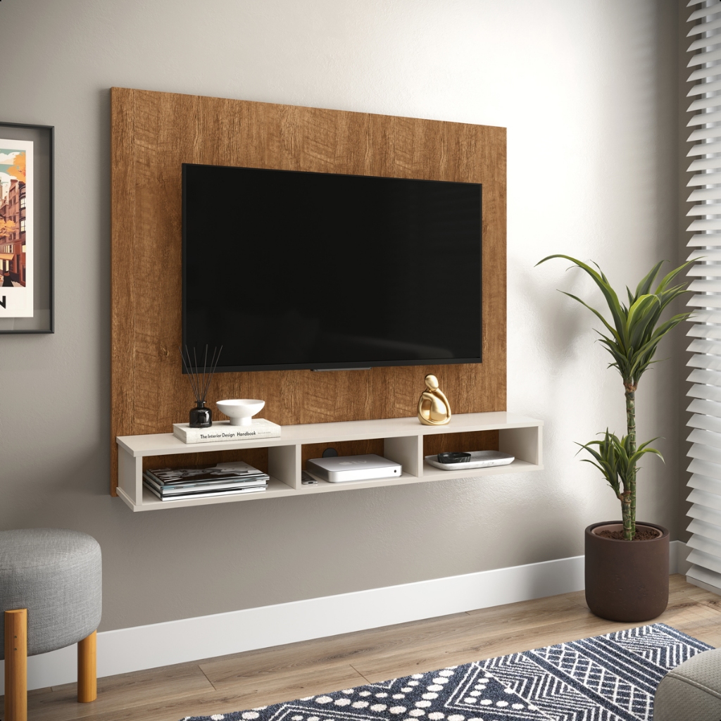 Painel Tv Sala/Quarto Até 50 Polegadas Smart Plus Veneza Nicho Varias Cores - Miniatura 3