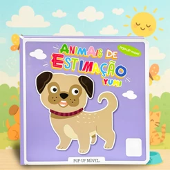 Livro Infantil Com Movimentos Pop-up Animais de Estimação 3D | Leitura Interativa Para Crianças Presente Divertido