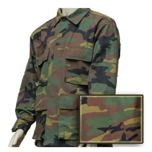 Farda Tática /farda Camuflado Woodland Rip Stop PAC camuflados Company completa calça e gandola