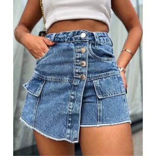 Short saia jeans
