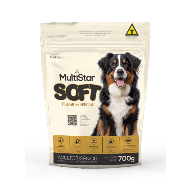 Ração Macia Dog Star Soft Natural Alimento Petisco Ração Pequenas 700g