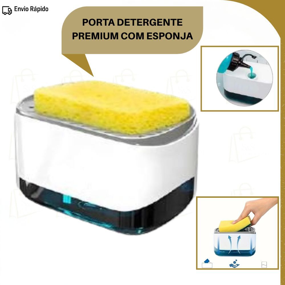 Porta Detergente Dispenser Para Cozinha Com Esponja Super Econômico Produto Premium em Oferta na Shopee