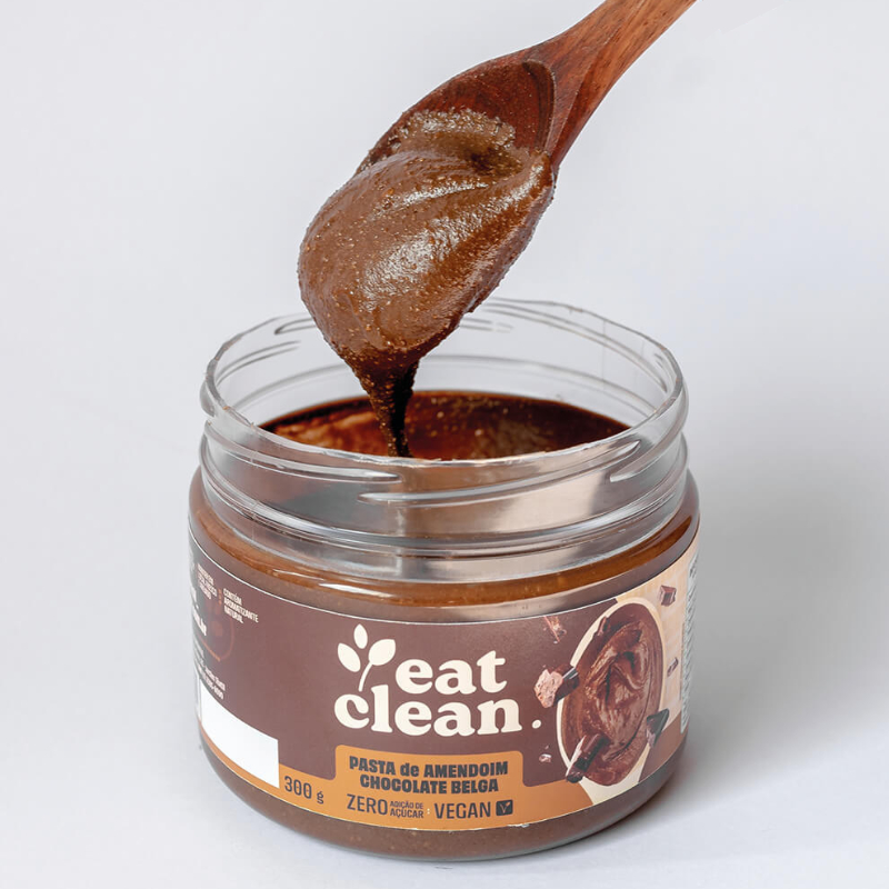 Pasta de Amendoim Eat Clean 300g Chocolate Belga Original Cremosa Fit