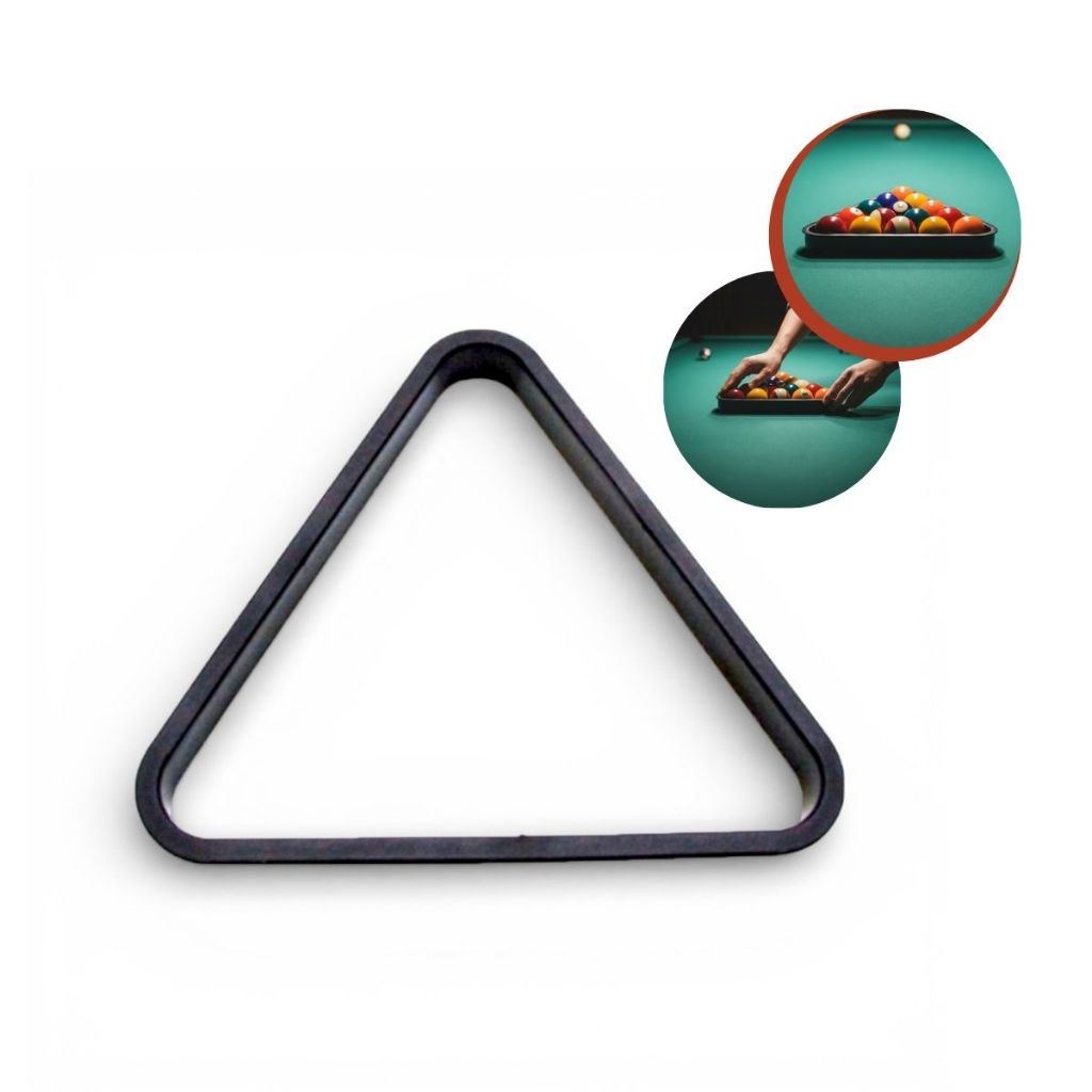 Triangulo Plástico Bilhar e Sinuca Snooker Para Bolas de Bilhar Até 54mm Preto