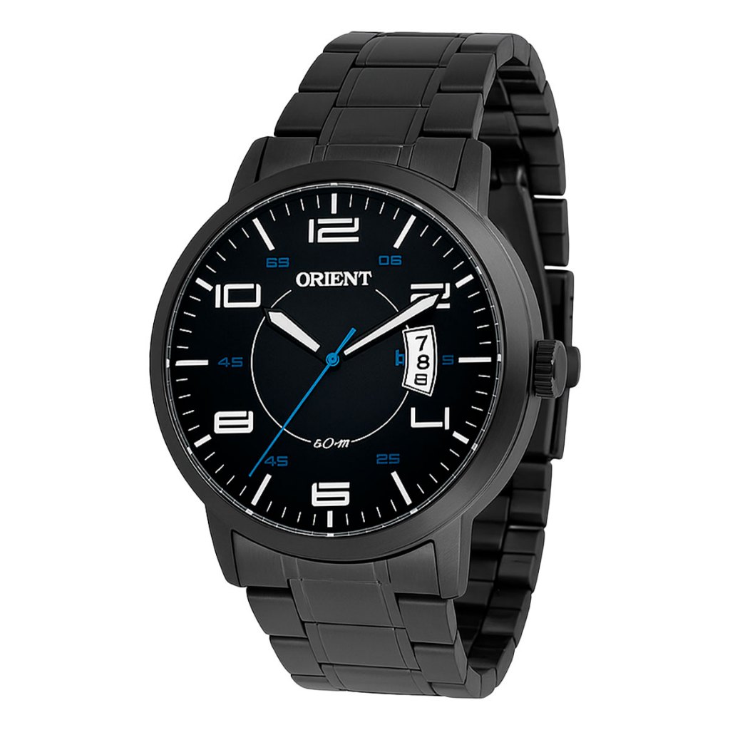Relógio Orient Masculino Analógico Aço Inoxidável Preto Mpss1029 P2px Garantia 1 Ano
