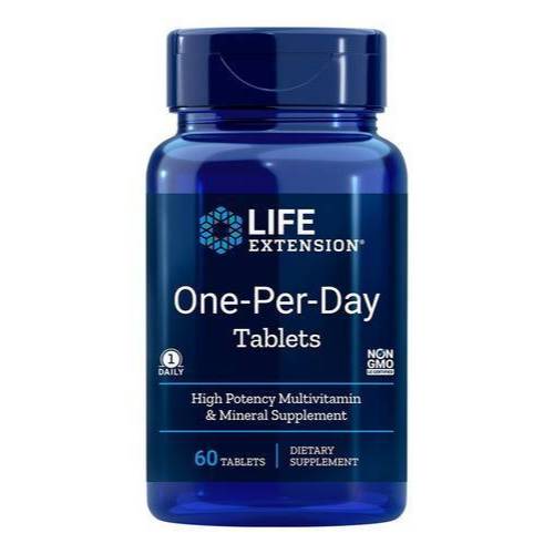 One-Per-Day Tablets Um Por Dia Multivitamínico de Alta Potência 60 Comprimidos - Life Extension