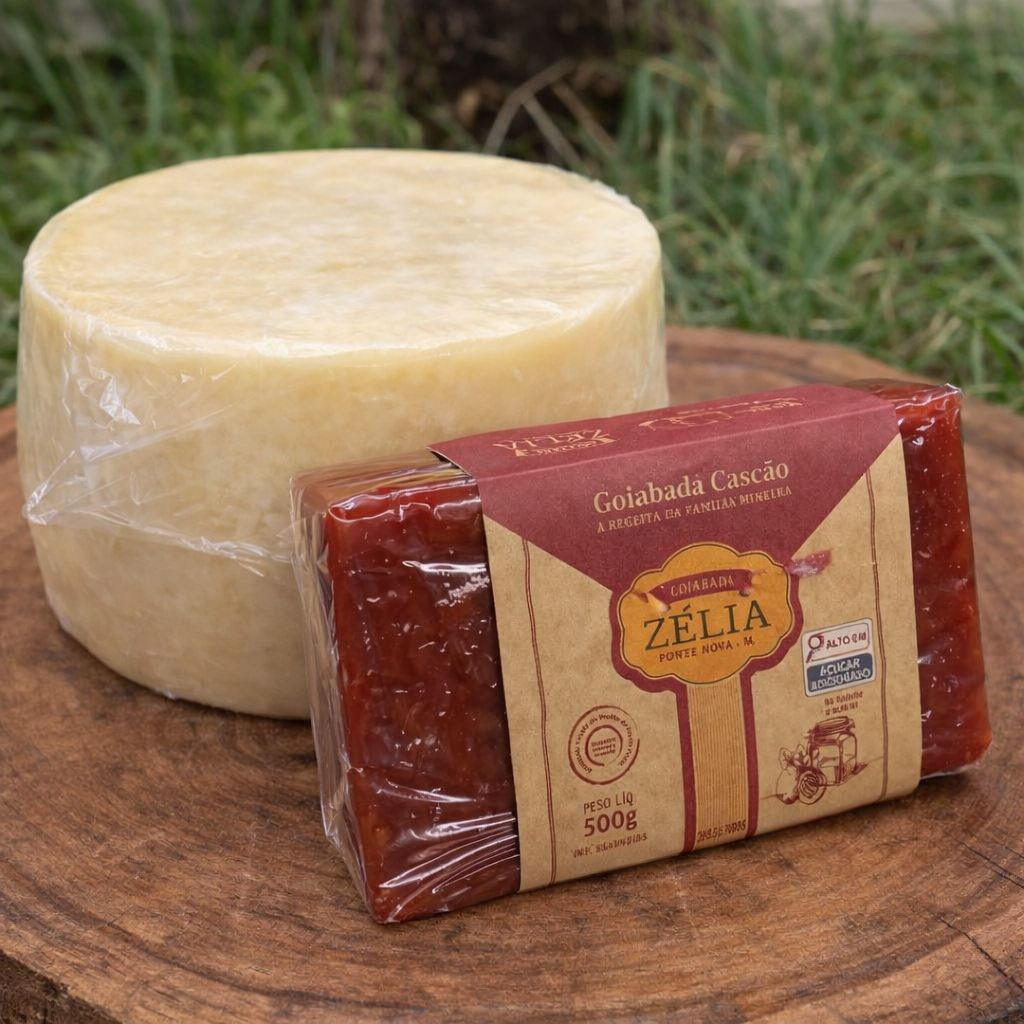 Kit Queijo Tipo Parmesão ~ 850g + Doce Goiabada Cascão 500g ideal para todas Ocasiões