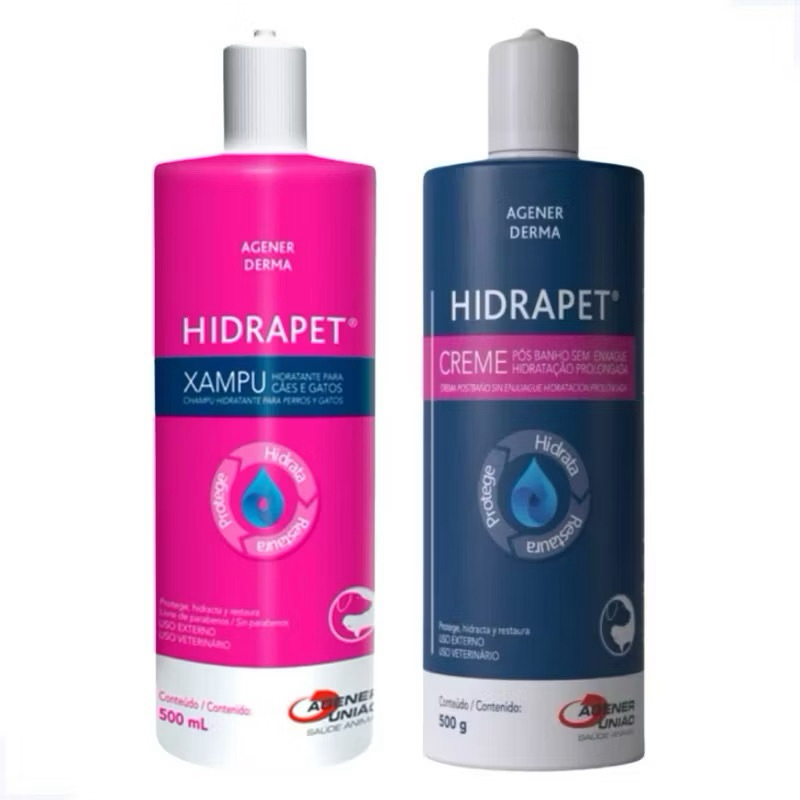 KIT 2X 1 HIDRAPET LOCAO 500 ML + 1 HIDRAPET XAMPU 500 ML em Oferta na Shopee