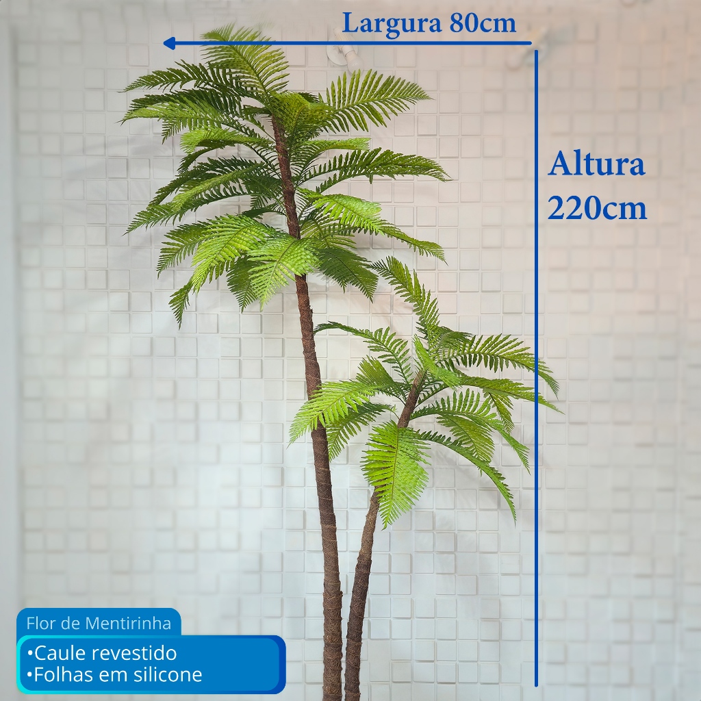Arvore Coqueiro Artificial Grande 220cm Sem Vaso Decoração Display — imagem 2 de 2