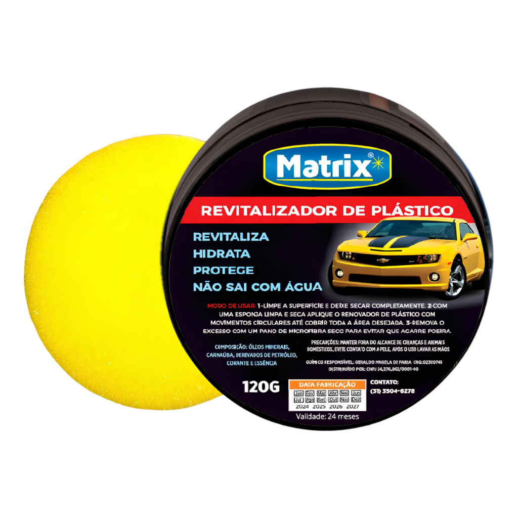 Revitalizador Cera de Plásticos Matrix Renova Parachoque COM APLICADOR o melhor e Envio Rápido Garantido