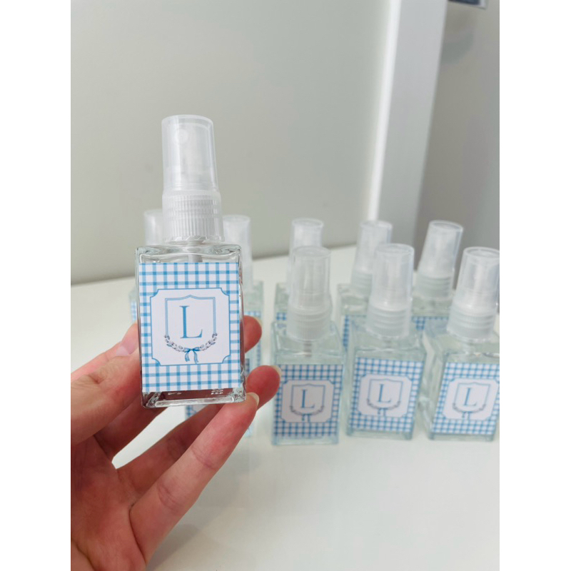 kit 10 mini home spray PERSONALIZADO | INICIAL XADREZ | LEMBRANCINHA MATERNIDADE | CHÁ DE BEBÊ | BATIZADO | ANIVERSÁRIO