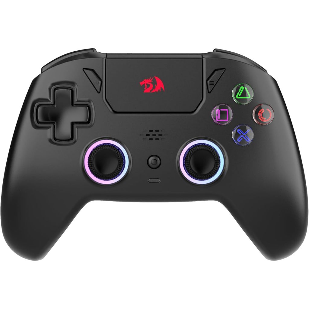 Controle Gamer Redragon Darkflame Preto com LEDs Analógicos e Gatilhos Hall Effect G820