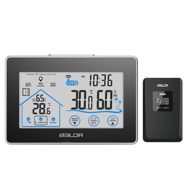 Estação Meteorológica Lcd Digital Wireless-temperatura E Umidade BALDR