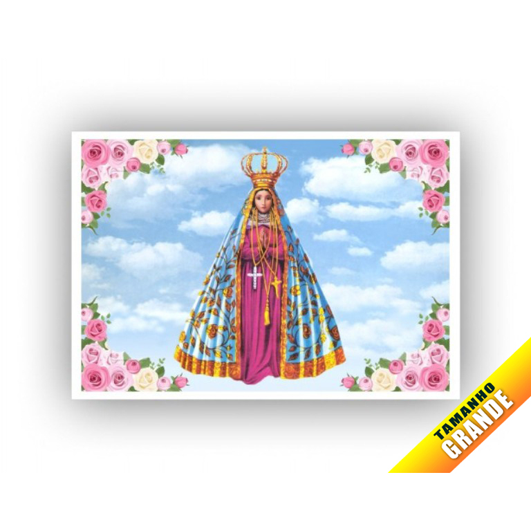 Papel Arroz Nossa Senhora de Aparecida para Bolo Grande 30x40cm de 7kg