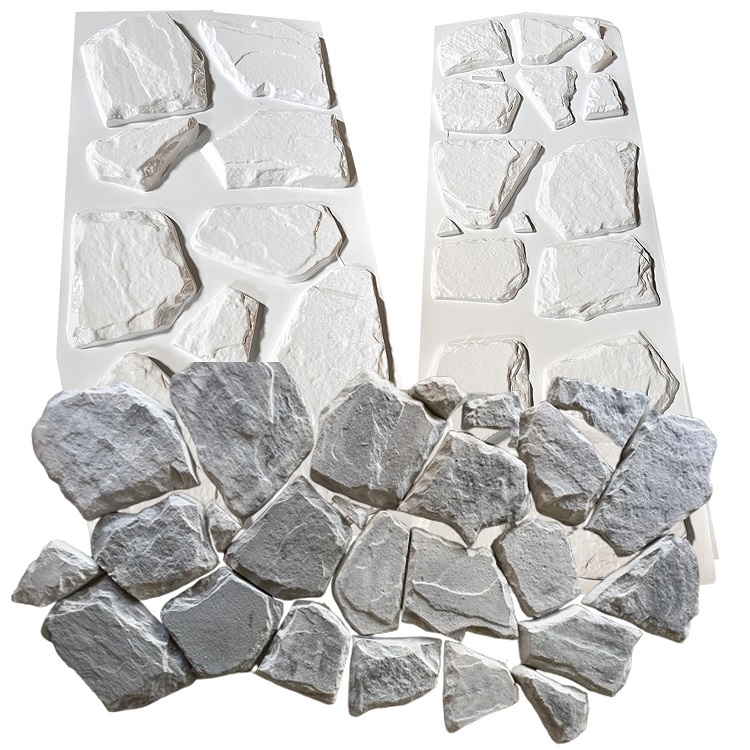 Kit 26 Pedras Moledo Atacama Lançamento Fôrma para Produzir Pedras de gesso ou cimento 3d