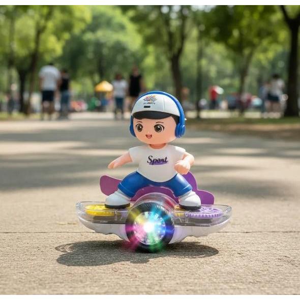 Boneco Skate De Controle Remoto Menino Skatista Com Luz Som