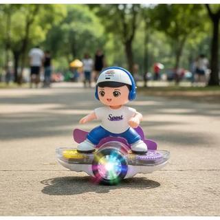 Boneco Skate De Controle Remoto Menino Skatista Com Luz Som