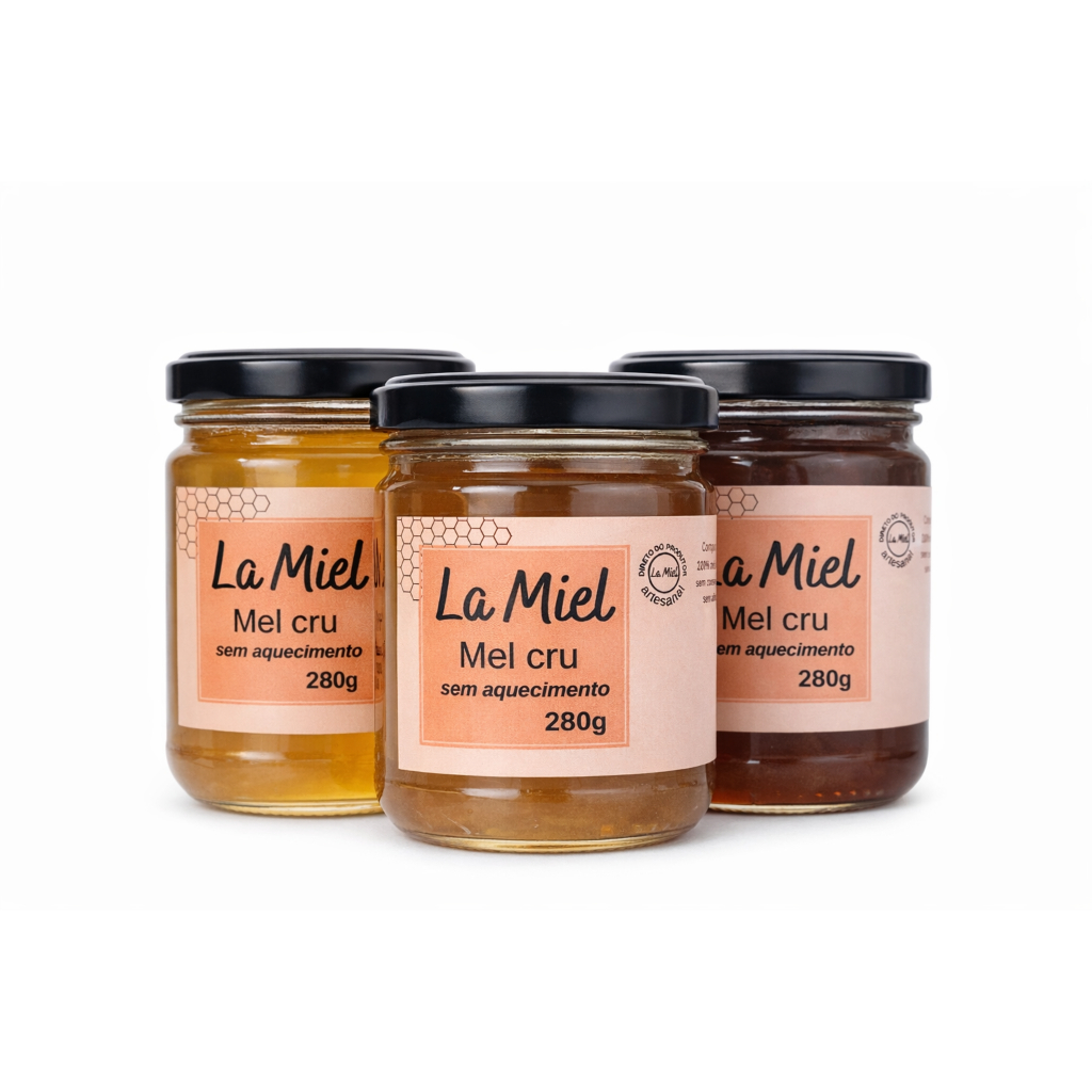 La Miel- Mel Cru 100% Natural Artesanal– Puro Sem Aquecimento em Oferta na Shopee