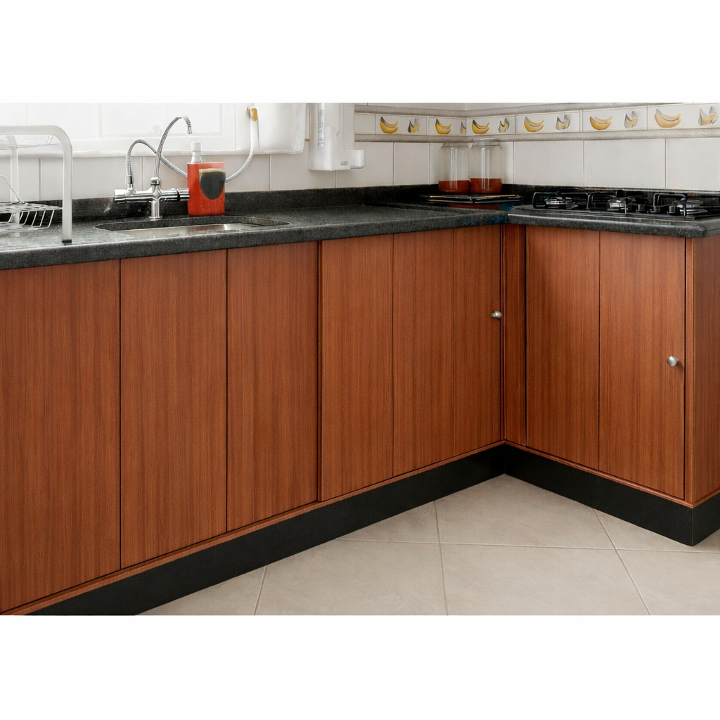 Forro Pvc Amadeirado Cor Jatoba- 6  Réguas 0,20cm largura X 1,00 comprimento