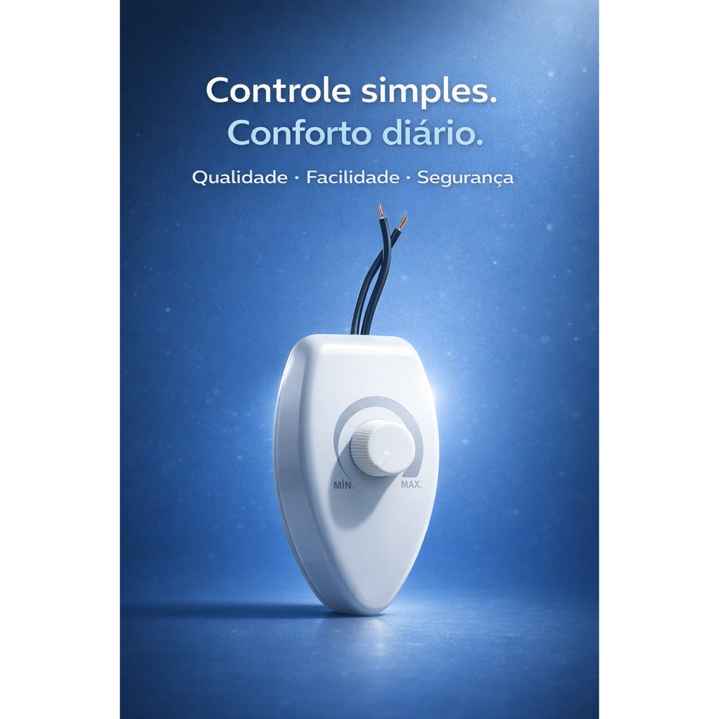 Dimmer rotativo controle de velocidade chave interruptor