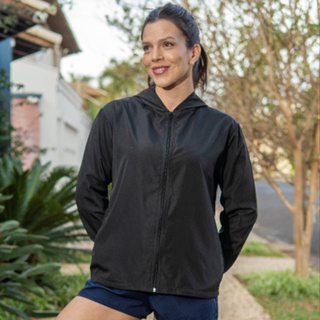 Corta Vento Feminino Basic Liso Jaqueta Com Capuz E Bolsos Laterais Casual Dia A Dia Motoqueira em Oferta na Shopee