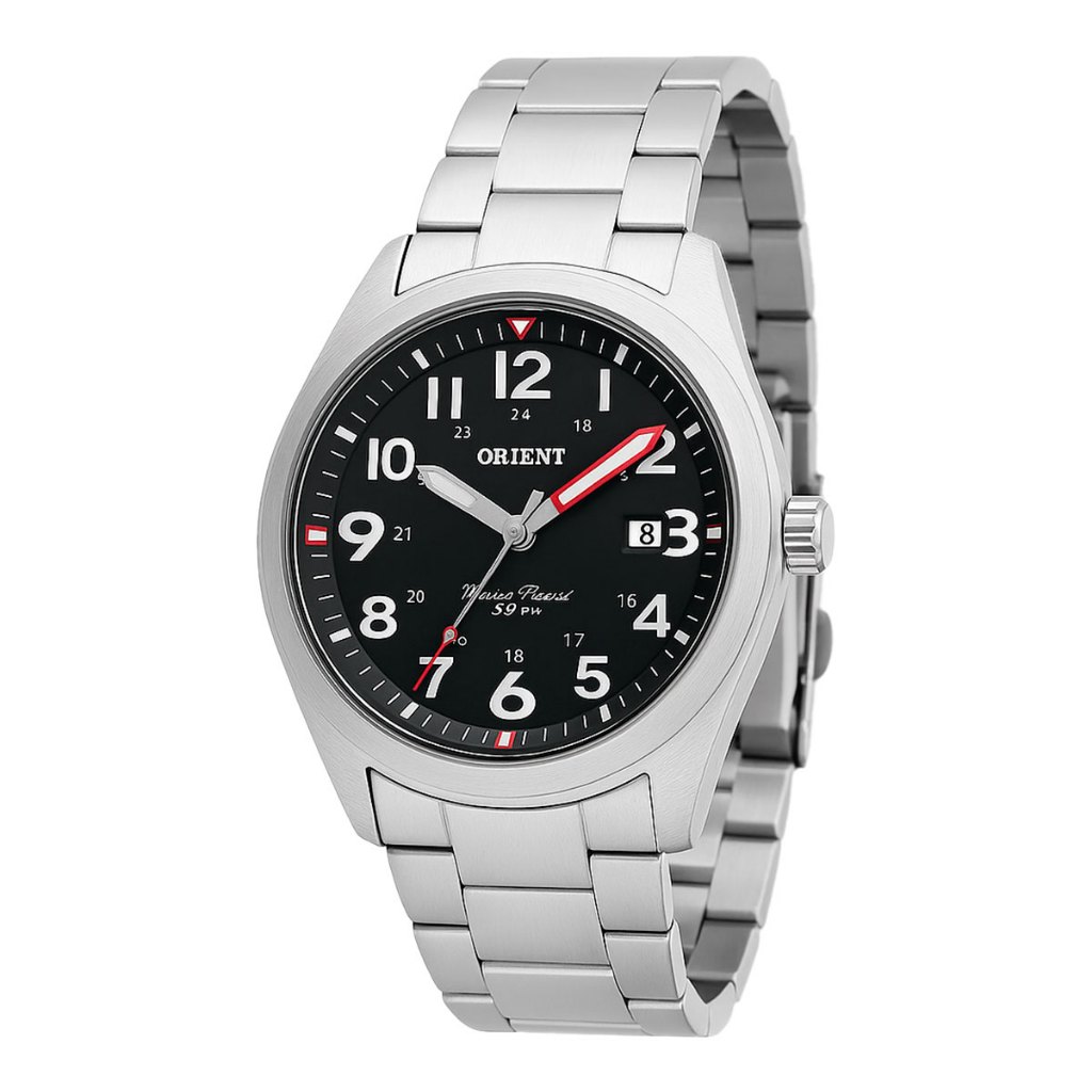 Relógio Orient Masculino Analógico Aço Inoxidável Prateado Original Mbss1396 P2sx