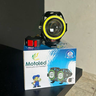 Par Farol Auxiliar LED U7 Estroboscópico 8W Universal Moto Carro 12V Super Branco + Interruptor (2 Unidades) em Oferta na Shopee