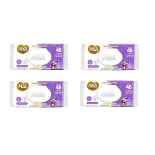 Kit 4 Toalha Umedecida Love Care Lavanda com 48 unidades – Mili em Oferta na Shopee