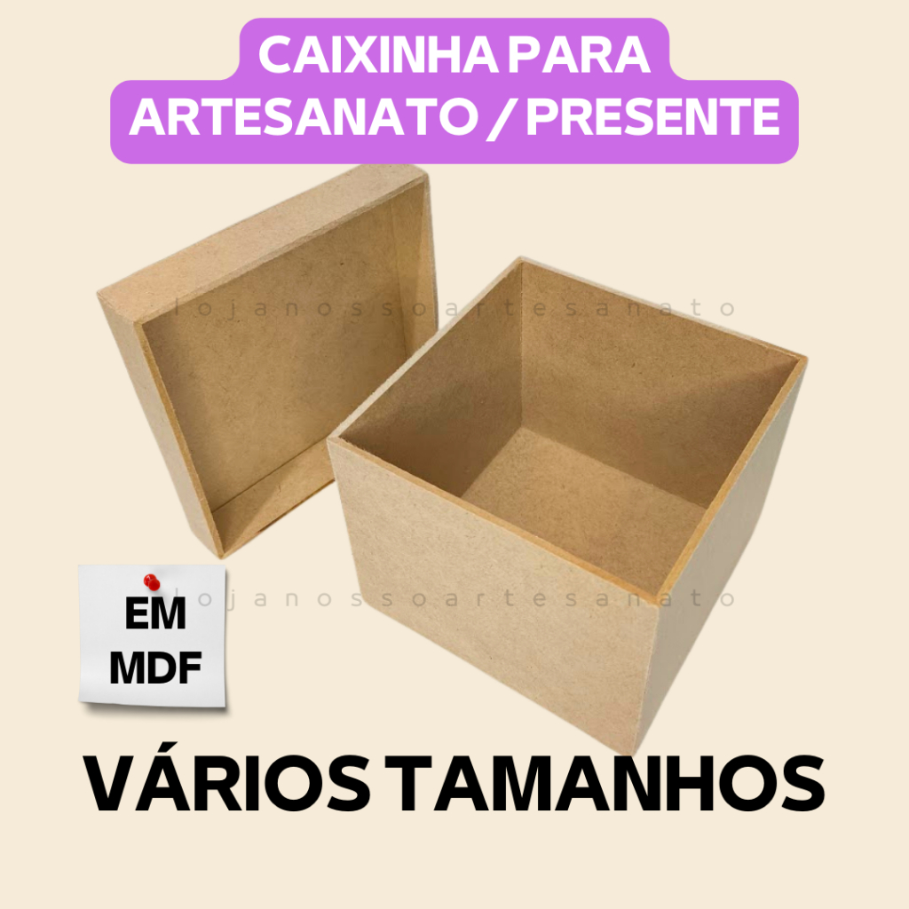 Caixa MDF Lembrancinha Artesanato Presente Embalagem