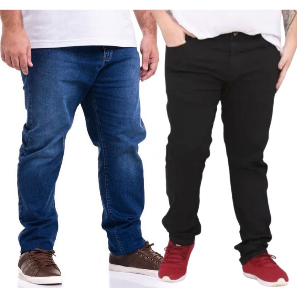 Kit Calças Jeans Plus Size Masculinas Conforto e Elegancia