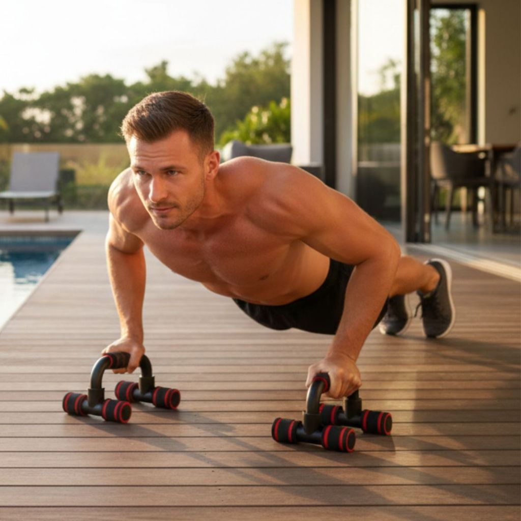 Barra De Flexão Apoio Força Portátil De Chão De Peito Suporte Treino Funcional Musculação Academia em Casa Envio Rápido em Oferta na Shopee