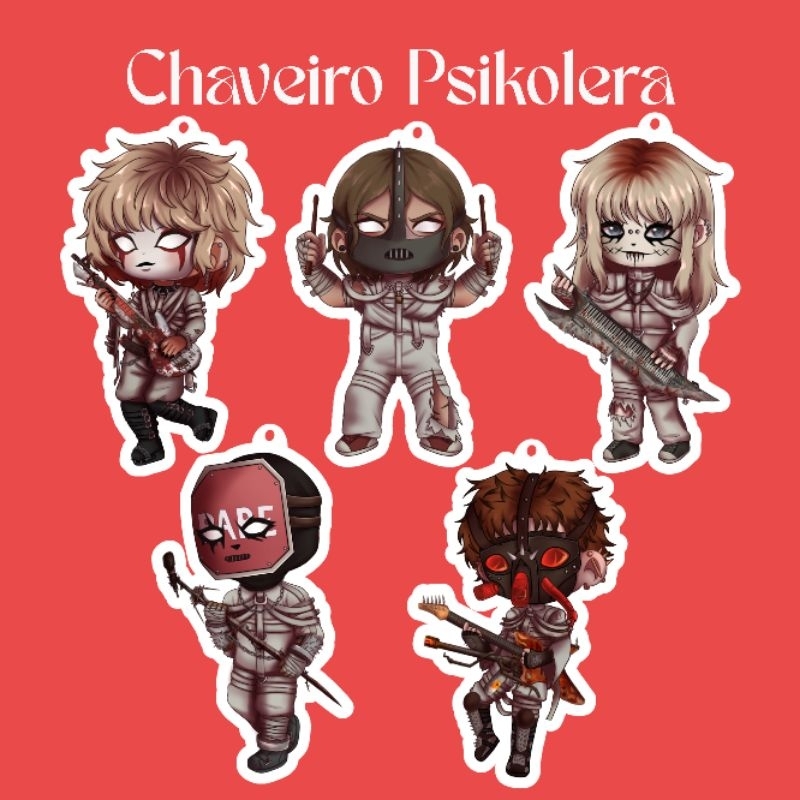 Chaveiros com Resina Psikolera corpo todo - HEXATOMBE (Arte Autoral)