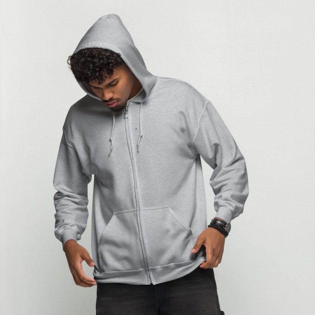 Moletom Masculino Feminino Zíper Com Bolso Canguru E Capuz Jaqueta - Promoção Unissex Adulto Moda