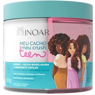 Gelatina Ativadora de Cachos Inoar Meu Cacho Meu Crush 500g - Definição e Redução de Frizz, Fórmula Vegana