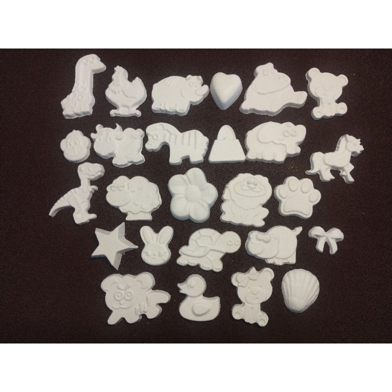 Kit 40 Peças Variadas Gesso Infantil  Pintura Crianças em Oferta na Shopee