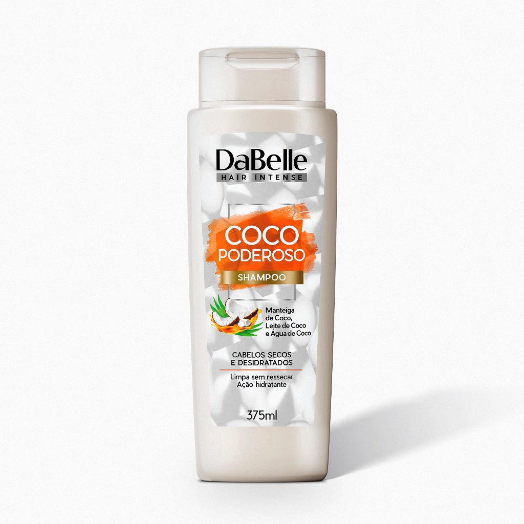Shampoo Coco Poderoso - Dabelle Hair 375ml em Oferta na Shopee